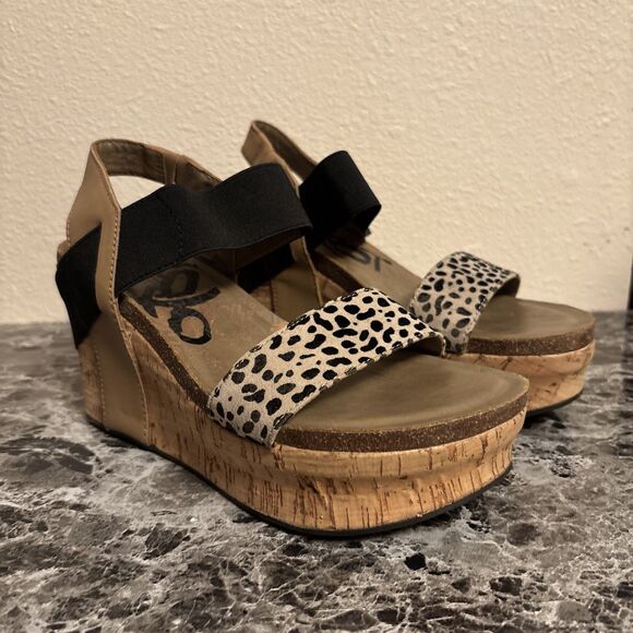 $125 Women’s OTBT Cork Bushnell Wedge Sandals Size 7.5 - Picture 2 of 7